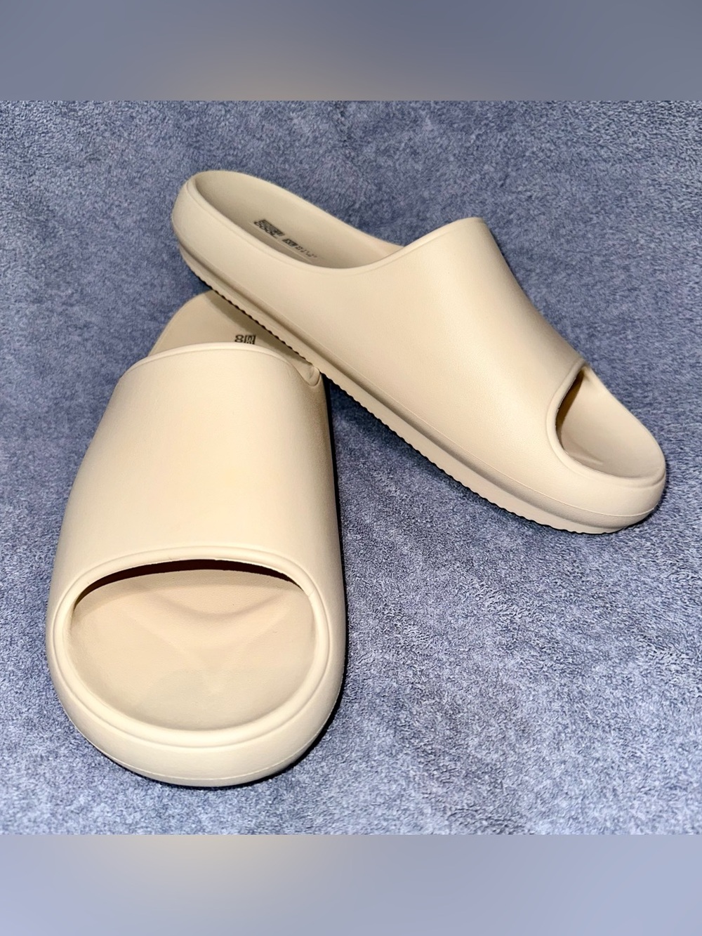 32 Degrees Cool Cushion Slide Sandals Tan Cream XL Womens 11-12 Mens 9-10